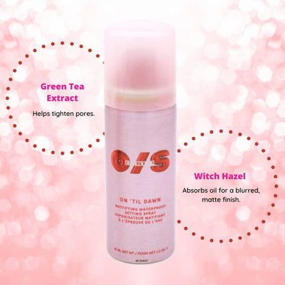 Spray fijador impermeable matificante One Size by Patrick Starrr Mini On 'Til Dawn 1 onza/46 mL
