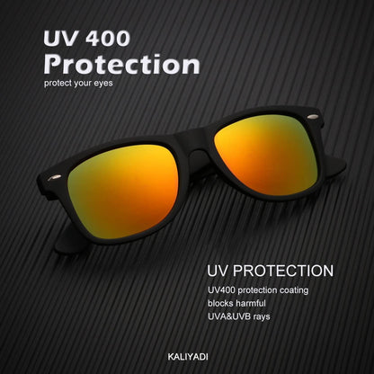 KALIYADI - Lentes de sol polarizados unisex, acabado mate, lentes de espejo de color, bloqueo ultravioleta, paquete de 3 unidades