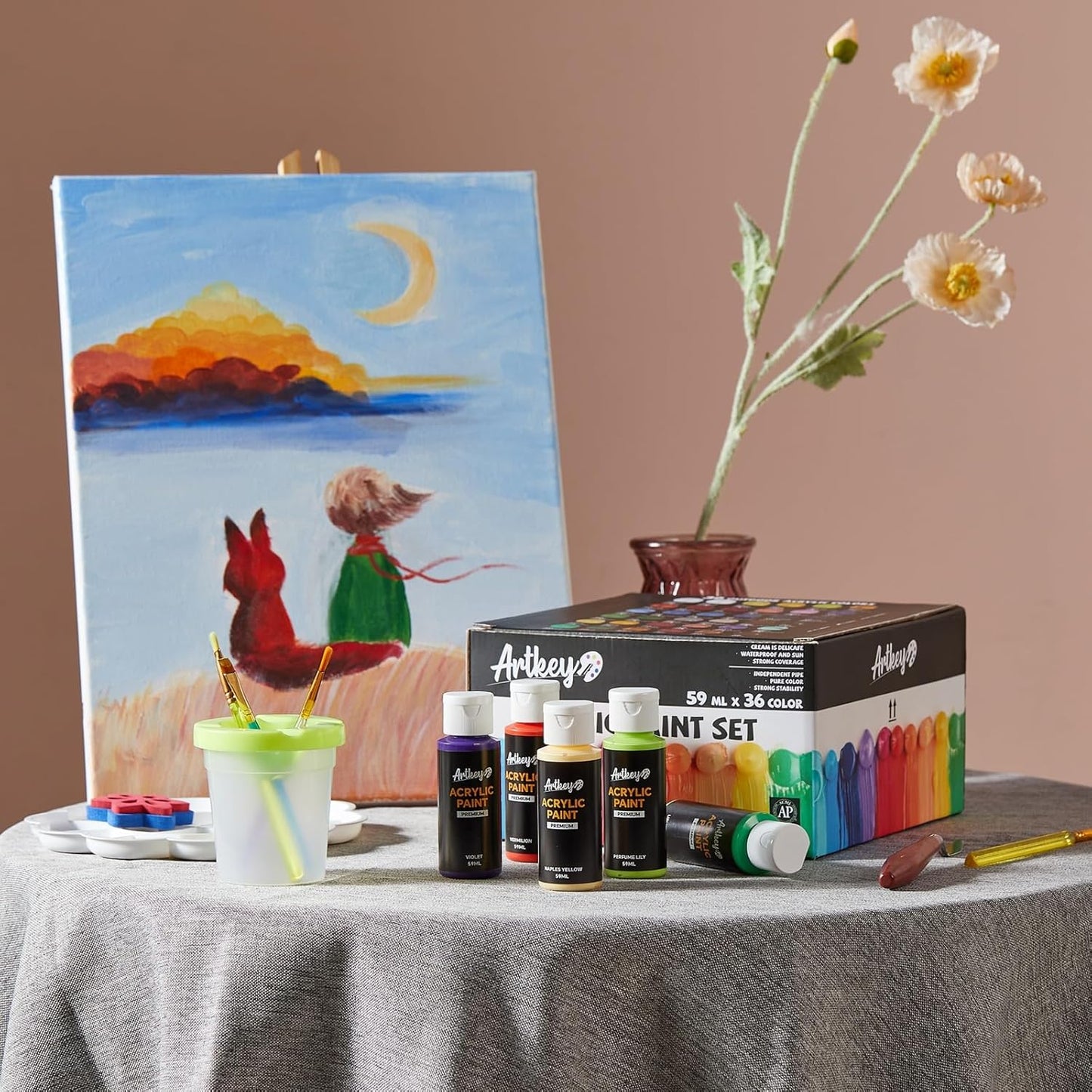 Set de 36 Pinturas ccrilicas colores variados