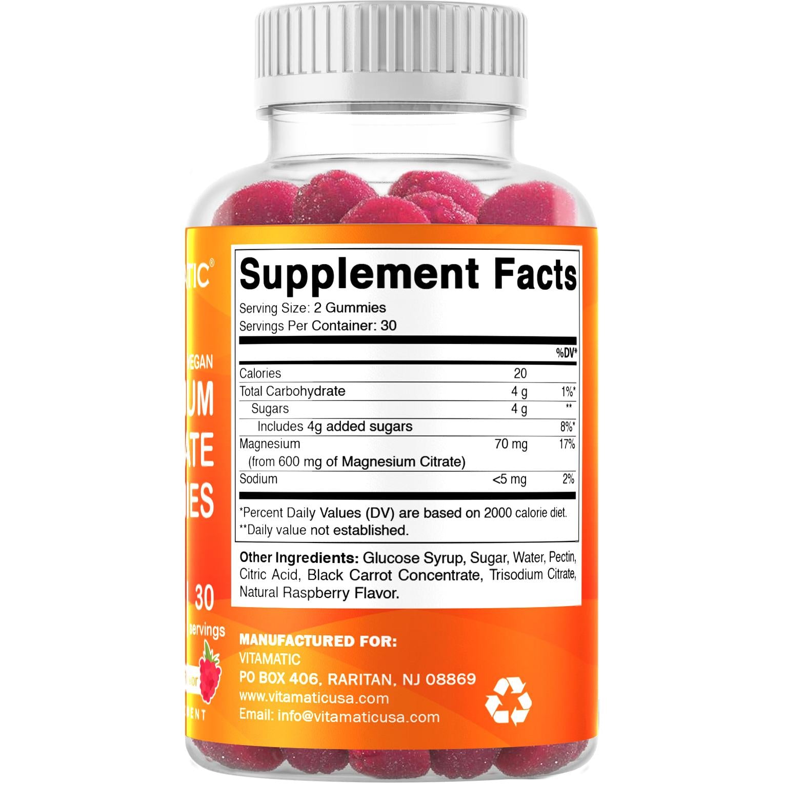 Pack x2 Vitamatic Magnesio Citrato en Gomitas Veganas – 600 mg por Porción