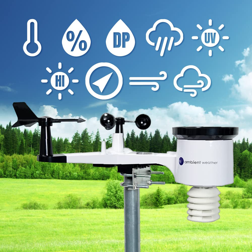 Estación Meteorológica Inteligente Ambient Weather WS-2902 con Conexión WiFi
