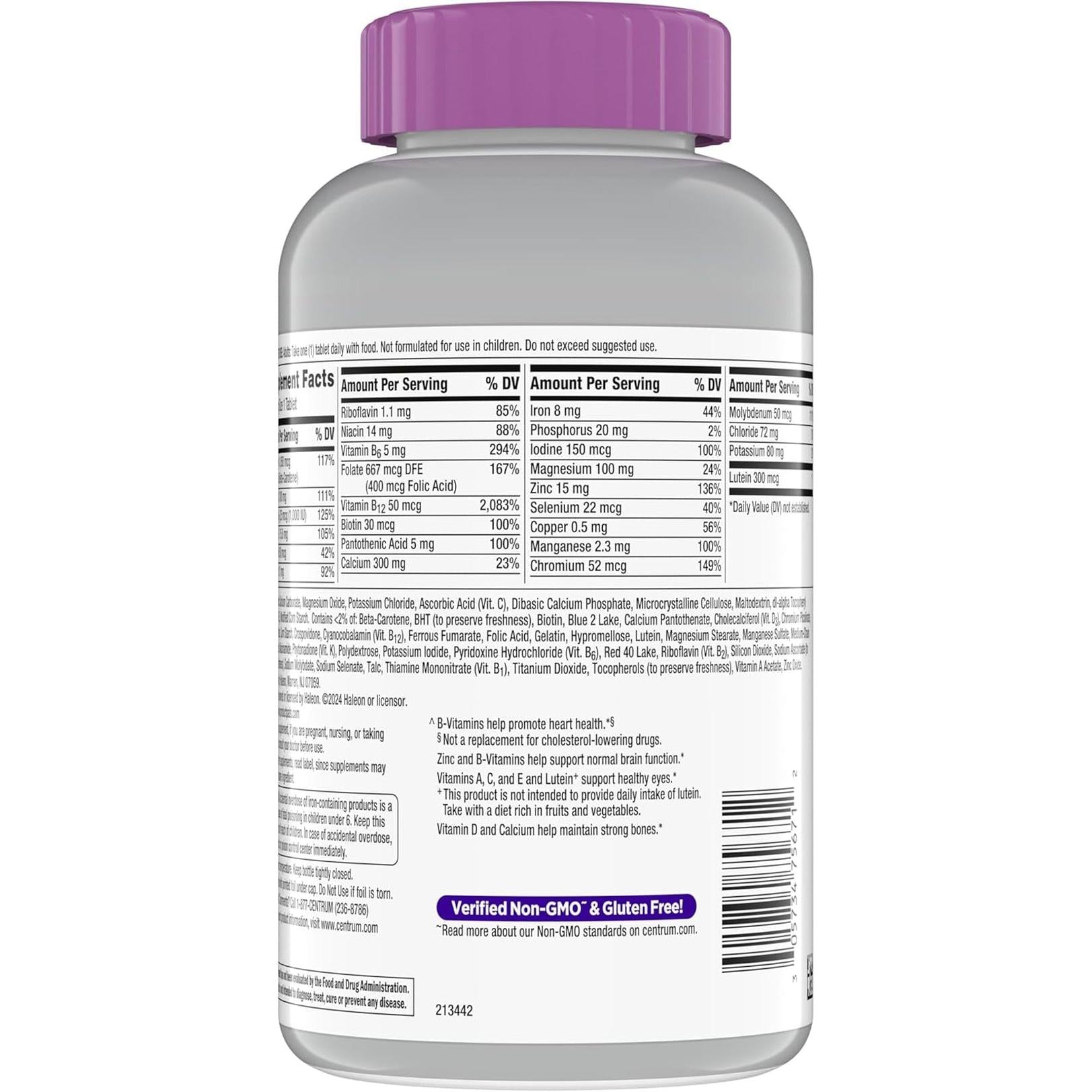 Centrum Silver Mujer 50+ Multivitamínico/Multiminerales – 200 Comprimidos