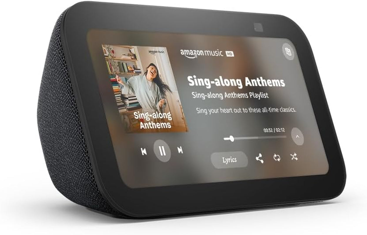 Echo Show 5 (Último modelo) – Pantalla inteligente 5.5", graves 2X y voz más nítida, con Alexa – Color Charcoal
