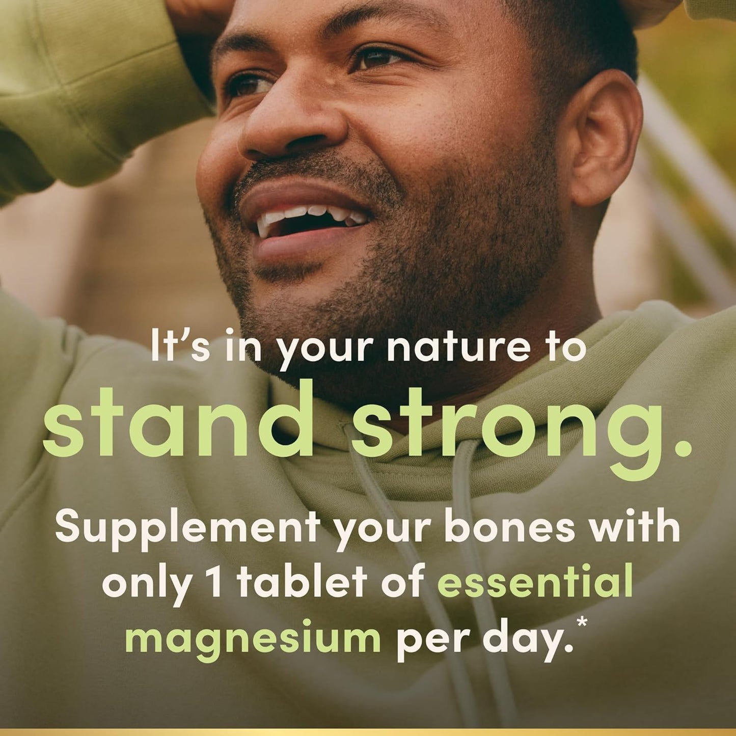 Magnesio 500 mg – 200 Tabletas | Nature’s Bounty | Salud Ósea y Muscular | Tabletas Recubiertas de Fácil Deglución | Sin Gluten