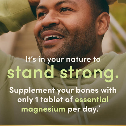 Magnesio 500 mg – 200 Tabletas | Nature’s Bounty | Salud Ósea y Muscular | Tabletas Recubiertas de Fácil Deglución | Sin Gluten