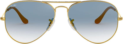 Ray-Ban RB3025 Classic Aviator – Gafas de Sol Unisex 62 mm Gold / Clear Gradient Blue