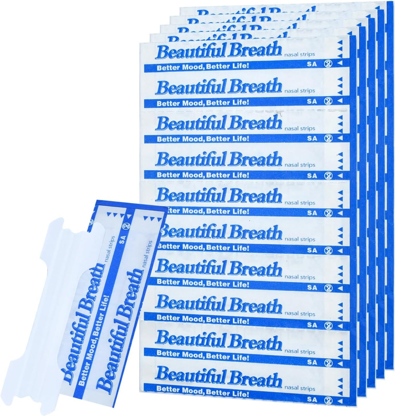 Tiras Nasales Transparentes e Invisibles – Versión Mejorada (50 Unidades, 66x19mm) – Antirronquidos, Mejor Respiración y Sueño Reparador