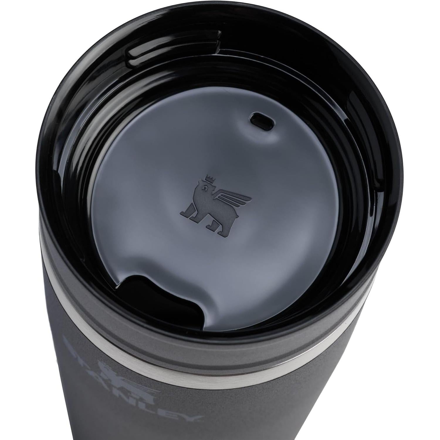 Cafe to Go Travel Mug 20 Oz | Leakproof Two-Part Drink through Lid | Tumbler Cup for Coffee, Tea and Drinks | Insulated Stainless Steel Coffee Mug | Bpa-Free | Black 2.0