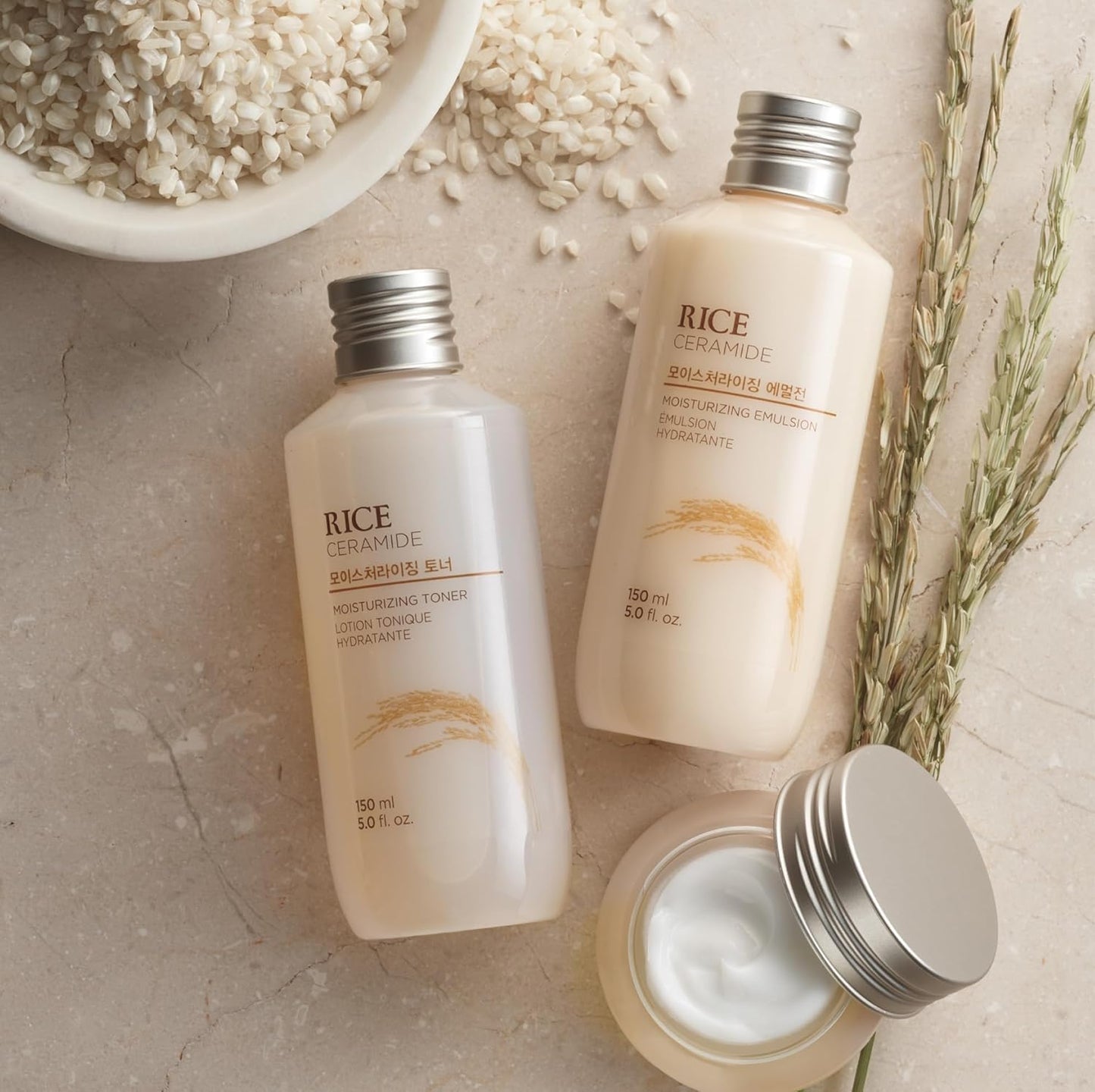 Emulsión hidratante de ceramida de arroz | Emulsión suave para barrera protectora iluminadora de la piel |