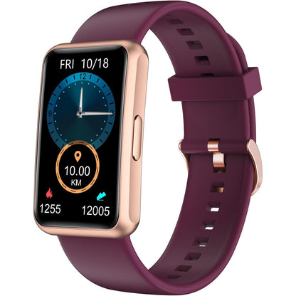 Fitness Tracker No Bluetooth No APP No Phone Needed, Fitness Watch for Men Women Parents IP68 Waterproof with Full Touch Screen Steps Calories Counter Sleep Tracker Alarm Clocks (Purple)