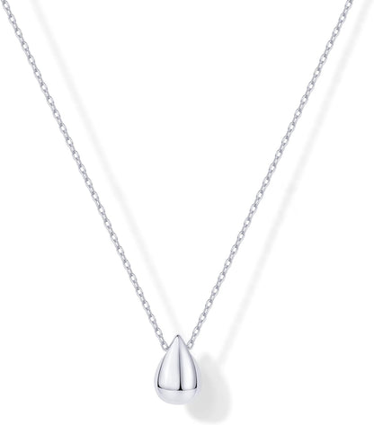 Collar Colgante Lágrima para Mujer | Baño en Oro 14K | Collar Elegante y Minimalista con Dije de Pera