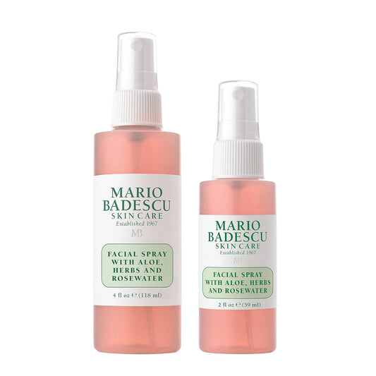 Bruma Facial con Aloe, Hierbas & Agua de Rosas | Hidrata, Reaviva el Brillo y Ayuda a Clarificar | Acabado “Dewy” | Apta para Todo Tipo de Piel