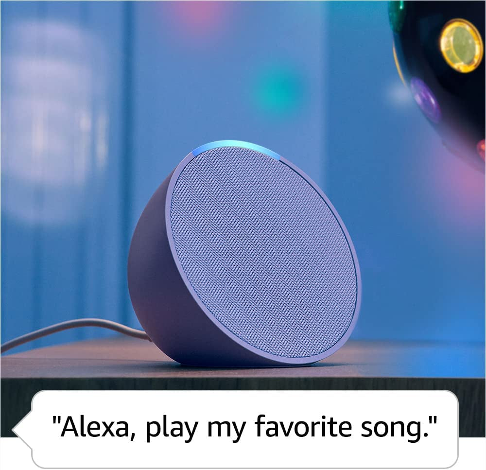 Echo Pop (Modelo más reciente) – Altavoz inteligente compacto con Alexa, Bluetooth, control de hogar inteligente – Color Carbón