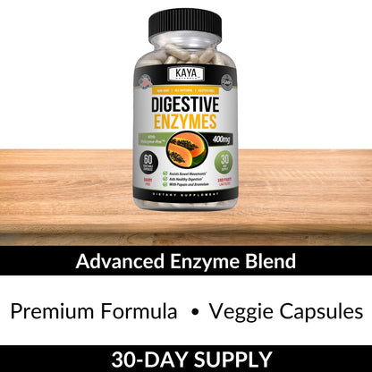 Enzimas Digestivas Kaya Naturals con Prebióticos y Probióticos