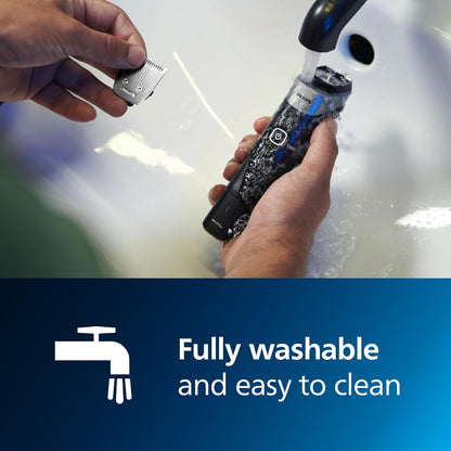 Philips Multigroom Series 5000 (MG5970/49) | 18 en 1 para Barba, Cabello, Cuerpo, Nariz y Oídos – Cuchillas de Titanio | Sin Aceite | Estuche de viaje