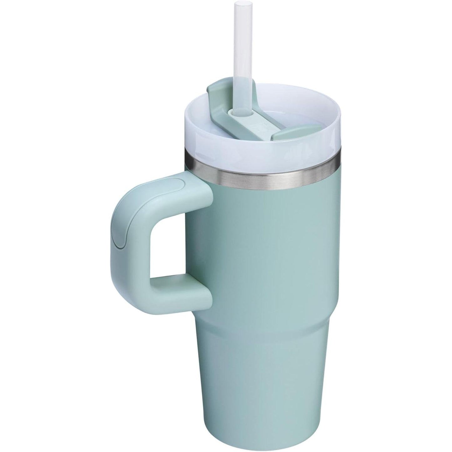 Quencher H2.0 Tumbler with Handle and Straw 14 Oz | Flowstate 3-Position Lid | Cup Holder Compatible for Travel | Insulated Stainless Steel Cup | Bpa-Free | Seafoam