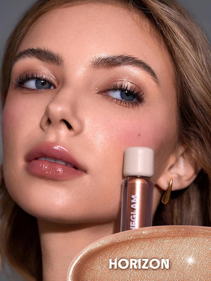 Tinte de ojos líquido larga duración | 16 horas | Sombra de ojos líquida brillante | Color de alto impacto | Color: Horizon