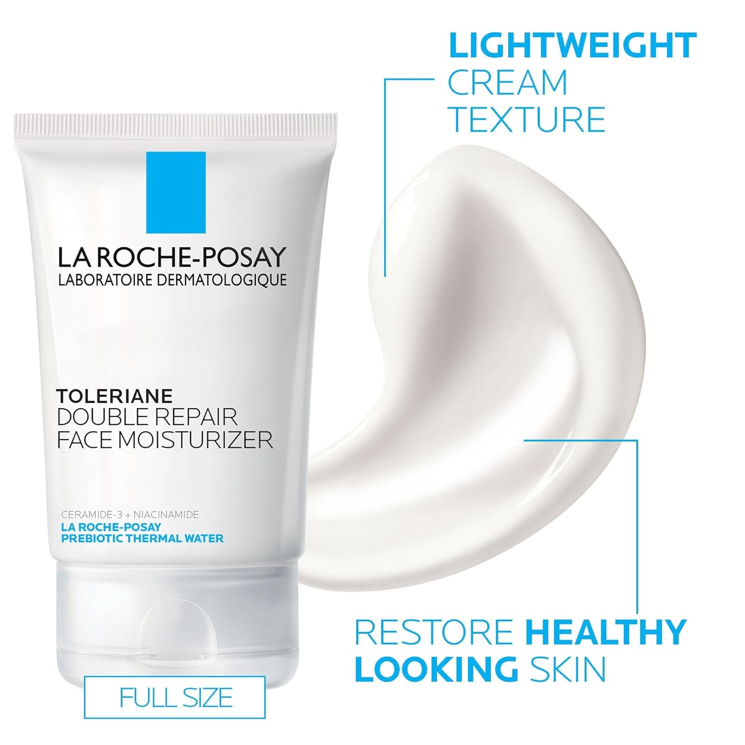 La Roche-Posay Toleriane Double Repair | Crema Hidratante con Ceramida-3 & Niacinamida | Confort Inmediato & Hidratación Prolongada | Todo Tipo de Piel | Sin Fragancia
