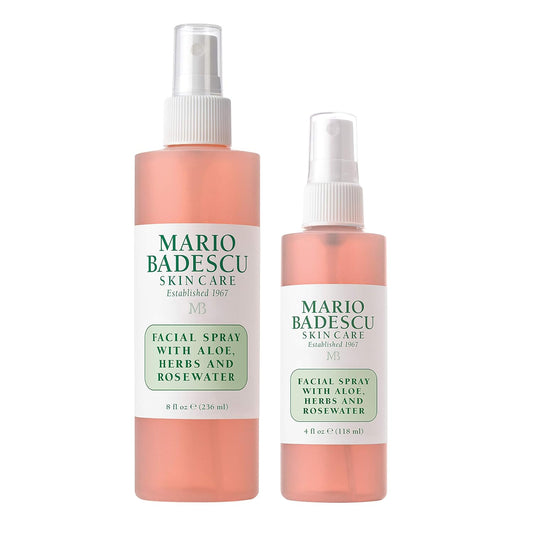 Bruma Facial con Aloe, Hierbas & Agua de Rosas | Hidrata, Reaviva y Ayuda a Clarificar | Acabado “dewy” | Apta para todo tipo de piel