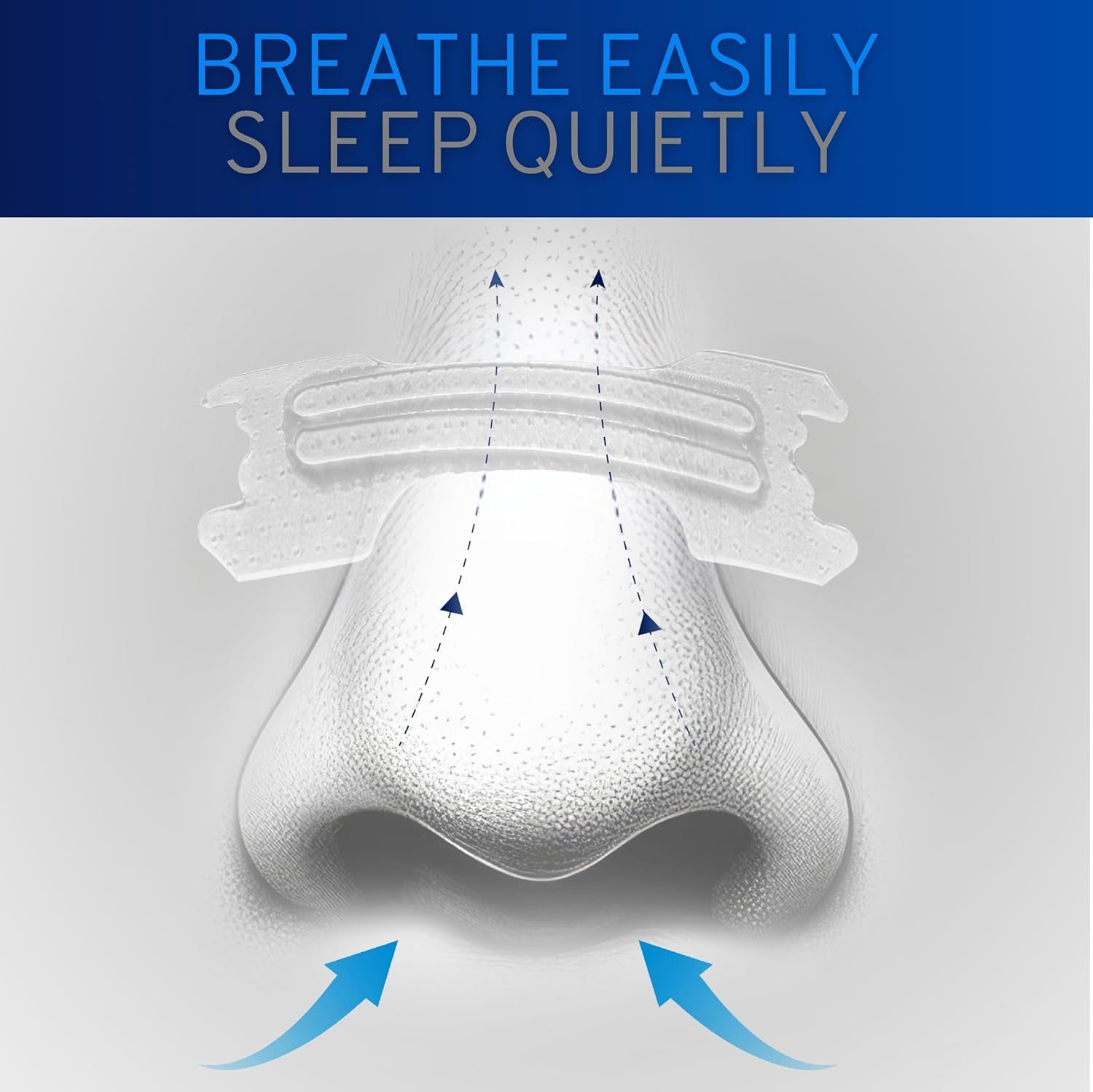 Premium Invisible Nose Strips – Extra Strength - Stop Snoring, Breathe Better, Fall Asleep, Running, Gym, Congestion, Pollen Allergies – Small/Medium Clear Nasal Strips for Sensitive Skin (30 Count)