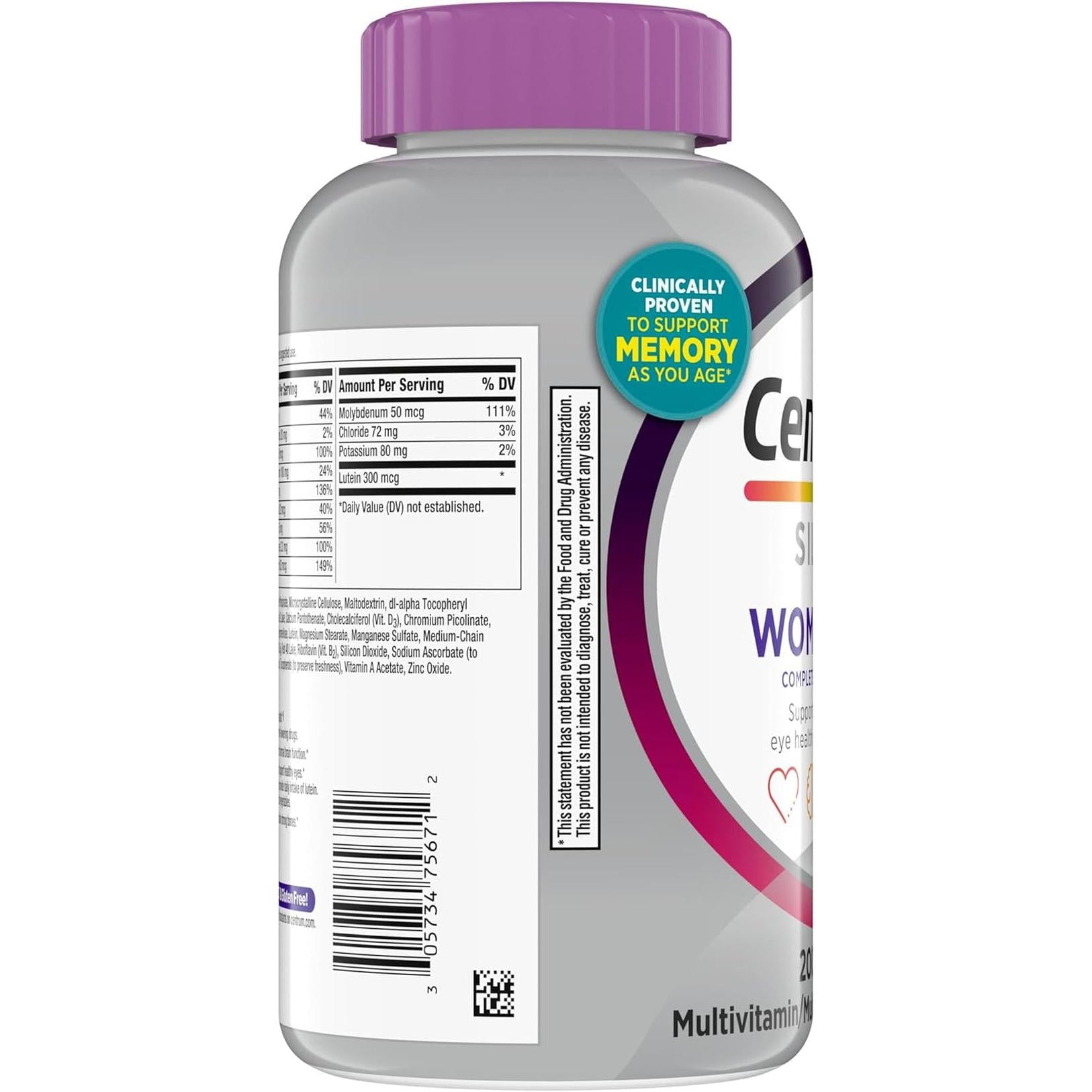 Centrum Silver Mujer 50+ Multivitamínico/Multiminerales – 200 Comprimidos