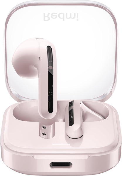 Redmi Buds 6 Active (Versión Global) – Rosa  Auriculares inalámbricos Bluetooth 5.4 | 30 h de batería | Doble micrófono con ENC para llamadas | Driver 14.2 mm | 5 modos EQ | IPX4