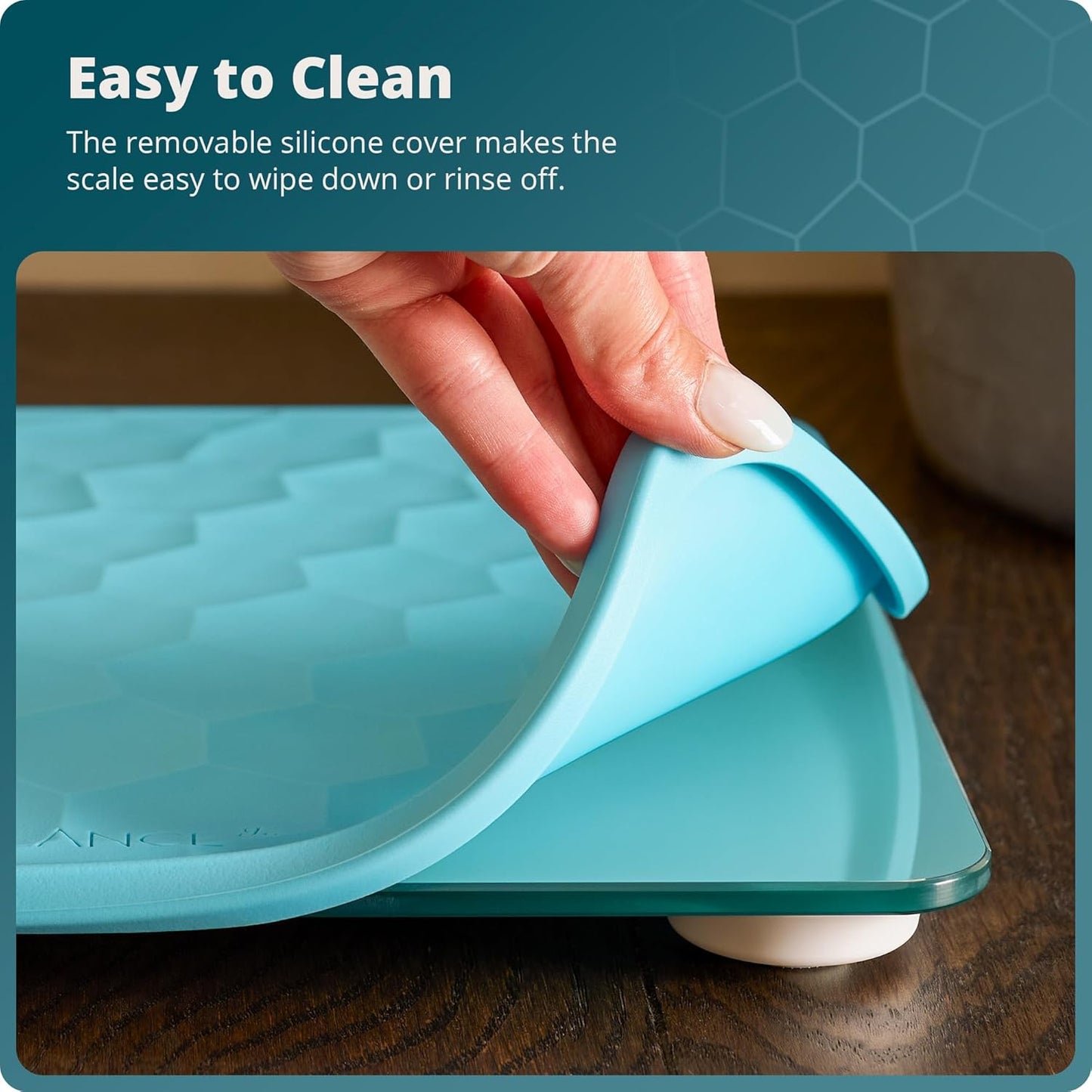 Báscula Digital de Baño con Cubierta de Silicona Removible – Antideslizante, Fácil de Limpiar, 400 lb de Capacidad, Alta Precisión con Pantalla LED