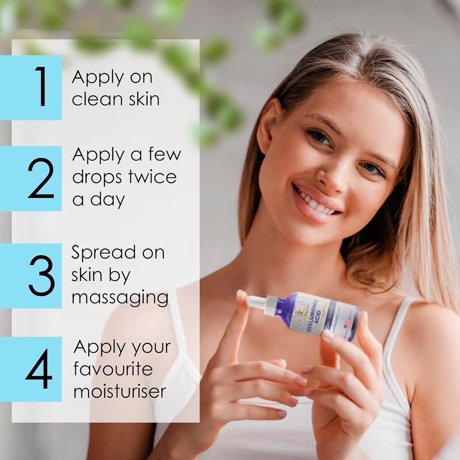 Ácido Hialurónico Serum 2 Oz 60ml – Hidratación Profunda para Rostro y Labios