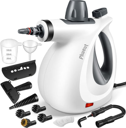 Limpiador a Vapor Portátil y Presurizado Multiusos para el Hogar – Con 12 Accesorios Incluidos
