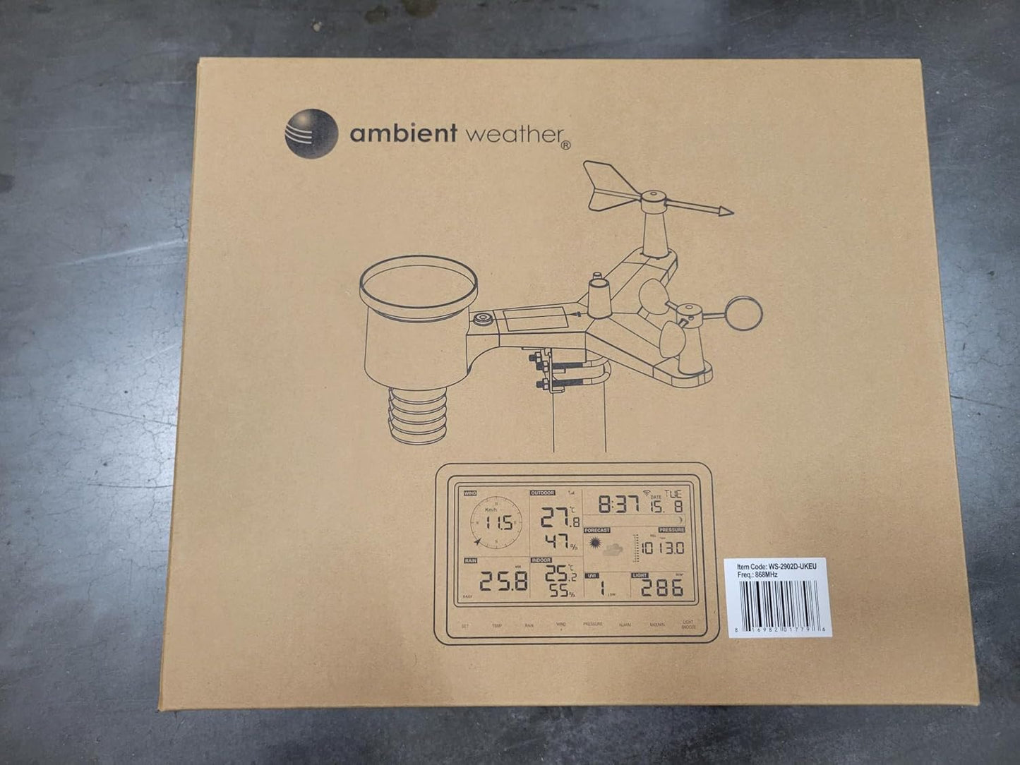 Estación Meteorológica Inteligente Ambient Weather WS-2902 con Conexión WiFi