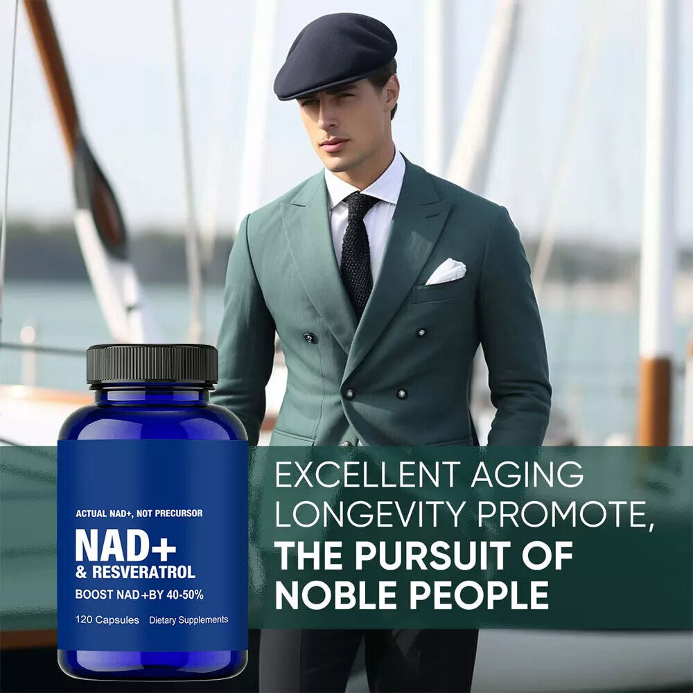 NAD+ 1000mg con Resveratrol (120 cápsulas) | Fórmula Bioactiva Antioxidante