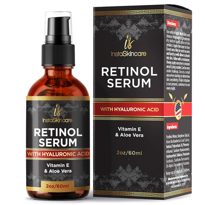 Serum de Retinol para el Rostro con Ácido Hialurónico, Vit A y E, y Aloe Vera – Anti Envejecimiento