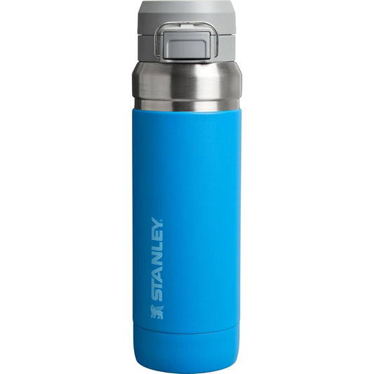 Quick Flip GO Water Bottle 36 Oz | Push Button Lid | Leakproof and Packable for Travel and Sports | Insulated Stainless Steel | Bpa-Free | Azure