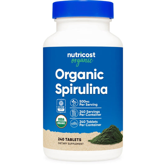 Nutricost Espirulina Orgánica 500 mg | 240 Tabletas