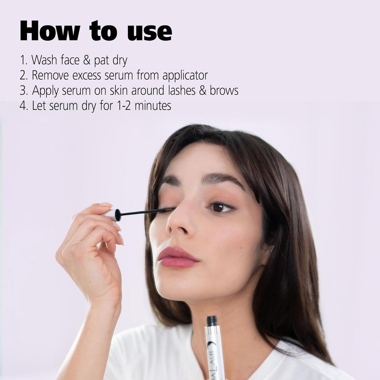 DABALASH | Suero Profesional para Pestañas y Cejas – Apariencia de vello más largo, lleno y fuerte | Aceite de Ricino + Pantenol + Aloe | Rinde ~6 meses