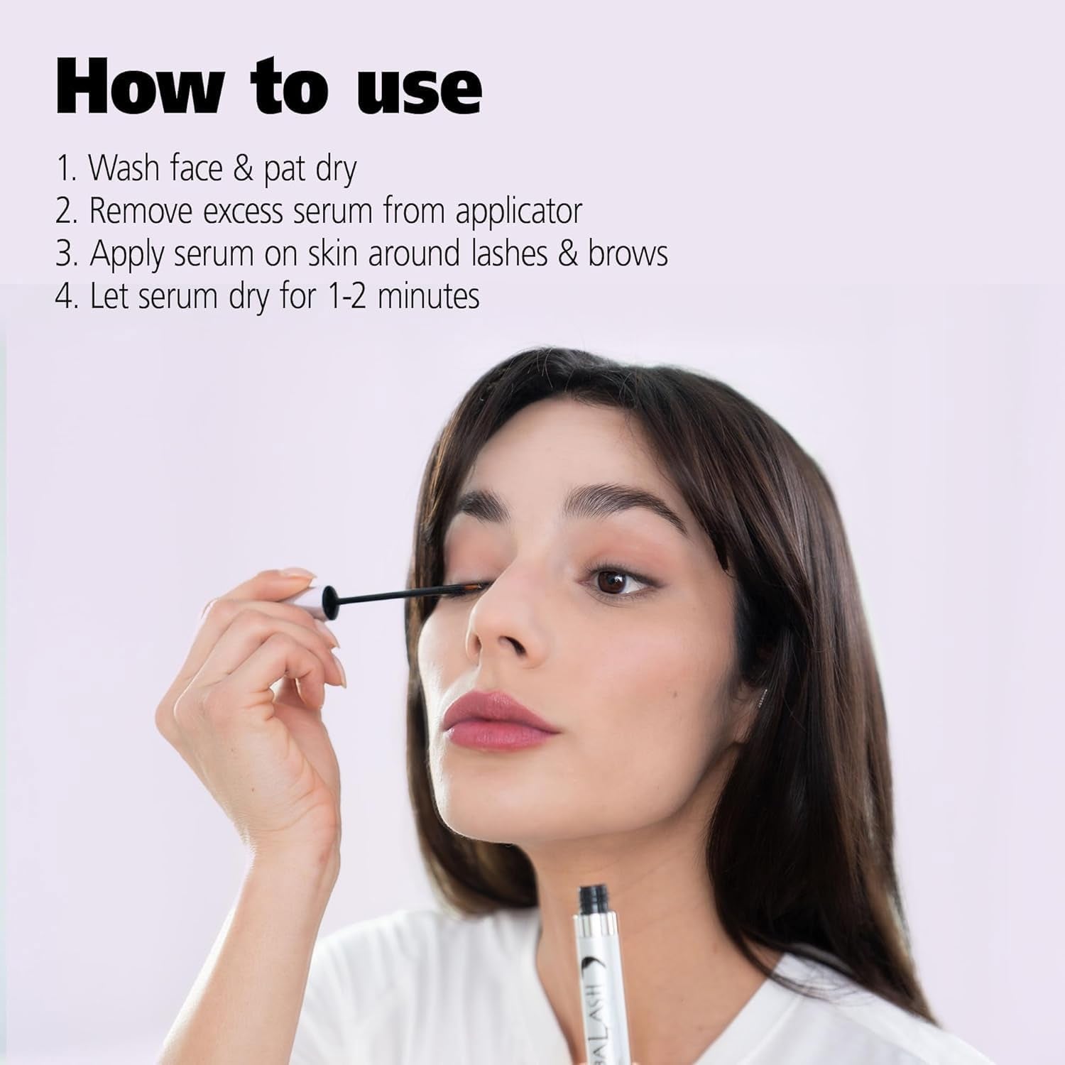 DABALASH | Suero Profesional para Pestañas y Cejas – Apariencia de vello más largo, lleno y fuerte | Aceite de Ricino + Pantenol + Aloe | Rinde ~6 meses
