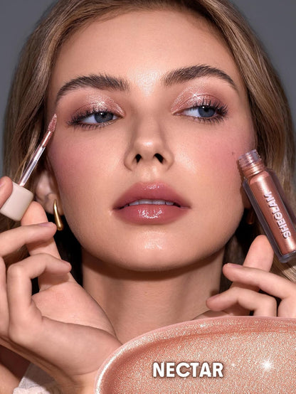 Tinte de ojos líquido larga duración | 16 horas | Sombra de ojos líquida brillante | Color: Nectar