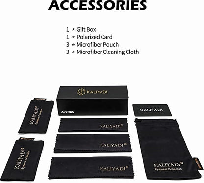 KALIYADI - Lentes de sol polarizados unisex, acabado mate, lentes de espejo de color, bloqueo ultravioleta, paquete de 3 unidades