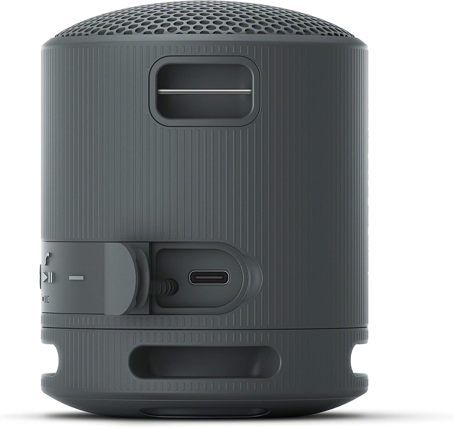Sony SRS-XB100 – Bocina Bluetooth portátil, ultra-compacta, IP67, 16 h batería, correa versátil, manos libres (Negro)