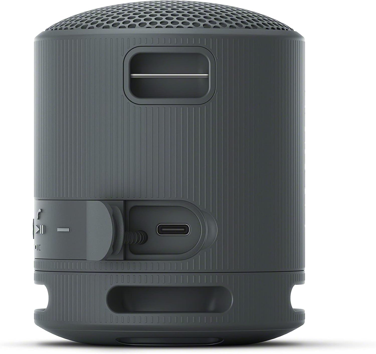 Sony SRS-XB100 – Bocina Bluetooth portátil, ultra-compacta, IP67, 16 h batería, correa versátil, manos libres (Negro)