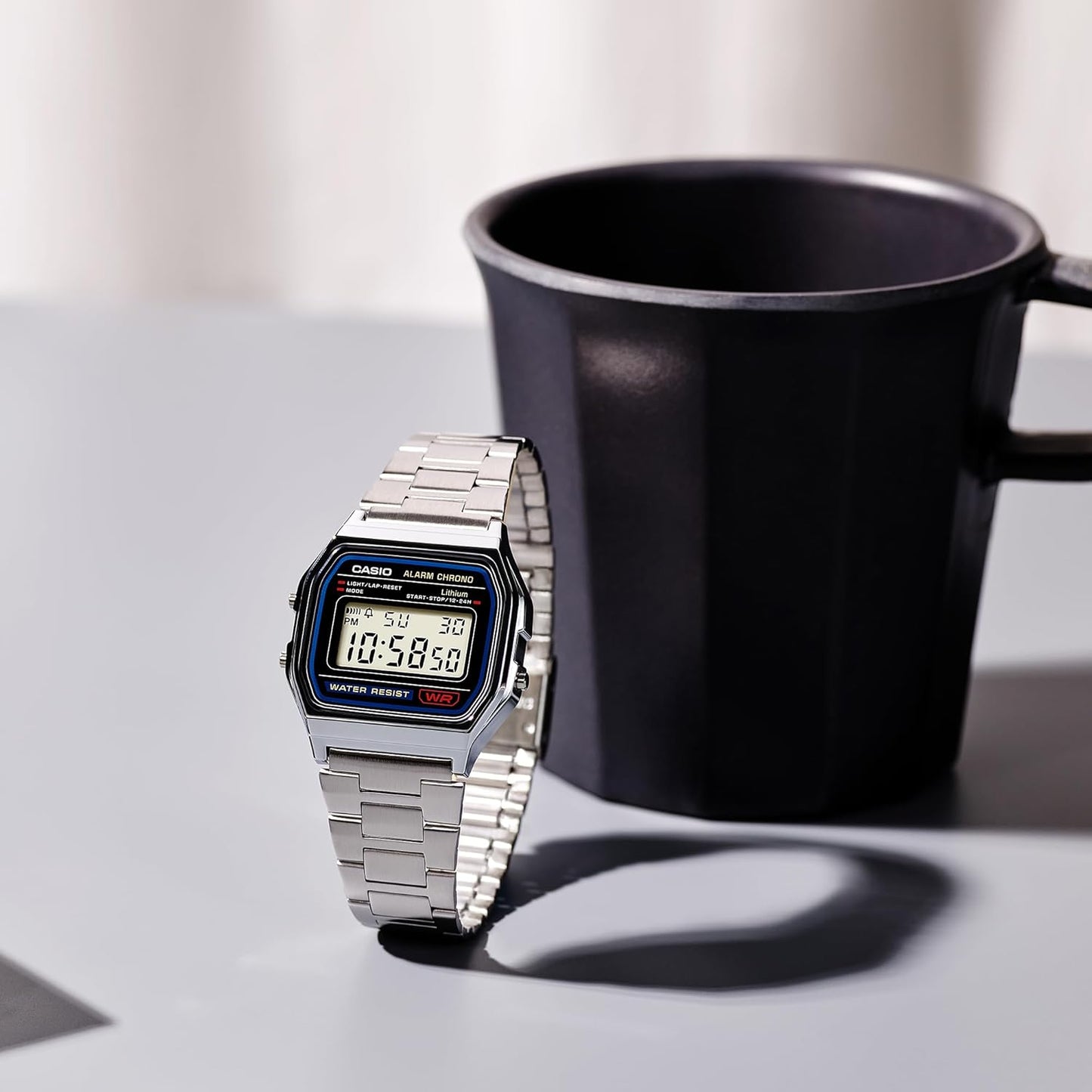 Casio A158WA – Reloj Digital Vintage Unisex con Luz LED y Batería de 7 Años