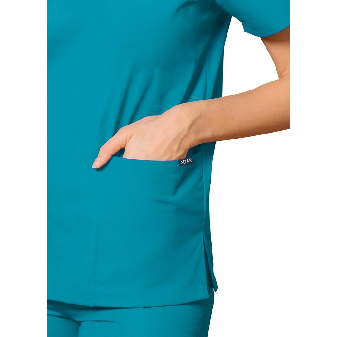 Conjunto de ropa médica unisex universal | Juego de ropa médica unisex con cordón | Color: Azul Teal