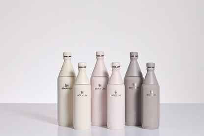 All Day Slim Bottle 34 Oz | Leakproof Twist on Lid | Slim Design for Travel and Gym | Insulated Stainless Steel Water Bottle | Bpa-Free | Ash Gloss