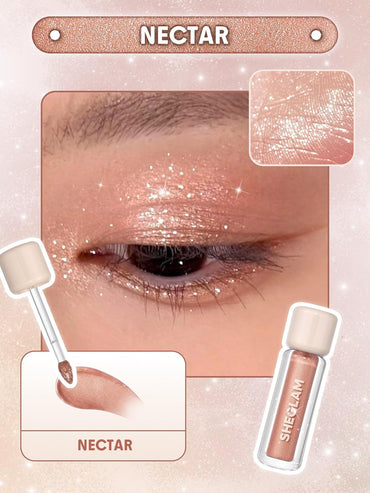 Tinte de ojos líquido larga duración | 16 horas | Sombra de ojos líquida brillante | Color: Nectar