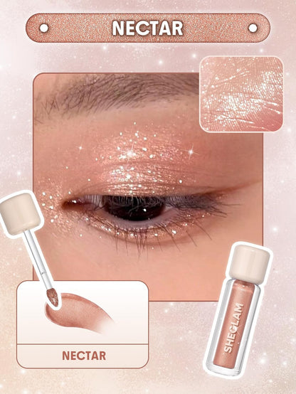 Tinte de ojos líquido larga duración | 16 horas | Sombra de ojos líquida brillante | Color: Nectar