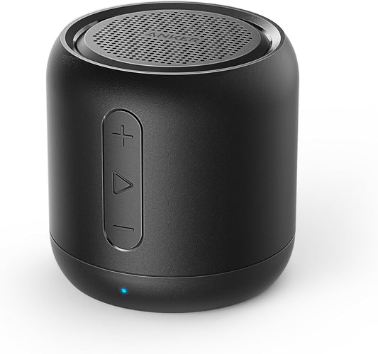 Soundcore Mini – Altavoz Bluetooth súper portátil con Radio FM, 15 h de reproducción, alcance 20 m/66 ft, graves mejorados, micrófono con cancelación de ruido (5 W)