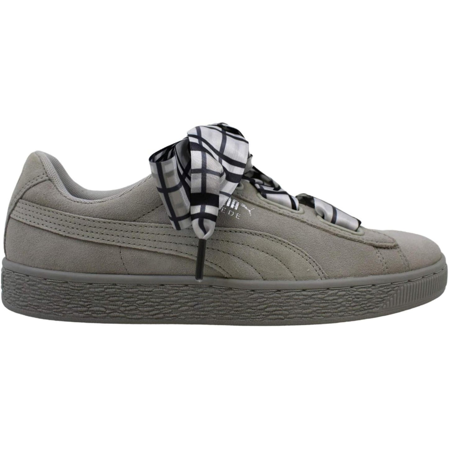 Women'S Suede Heart Plaid Wn Sneaker, Gray Violet-Metallic Beige, 9.5 M US