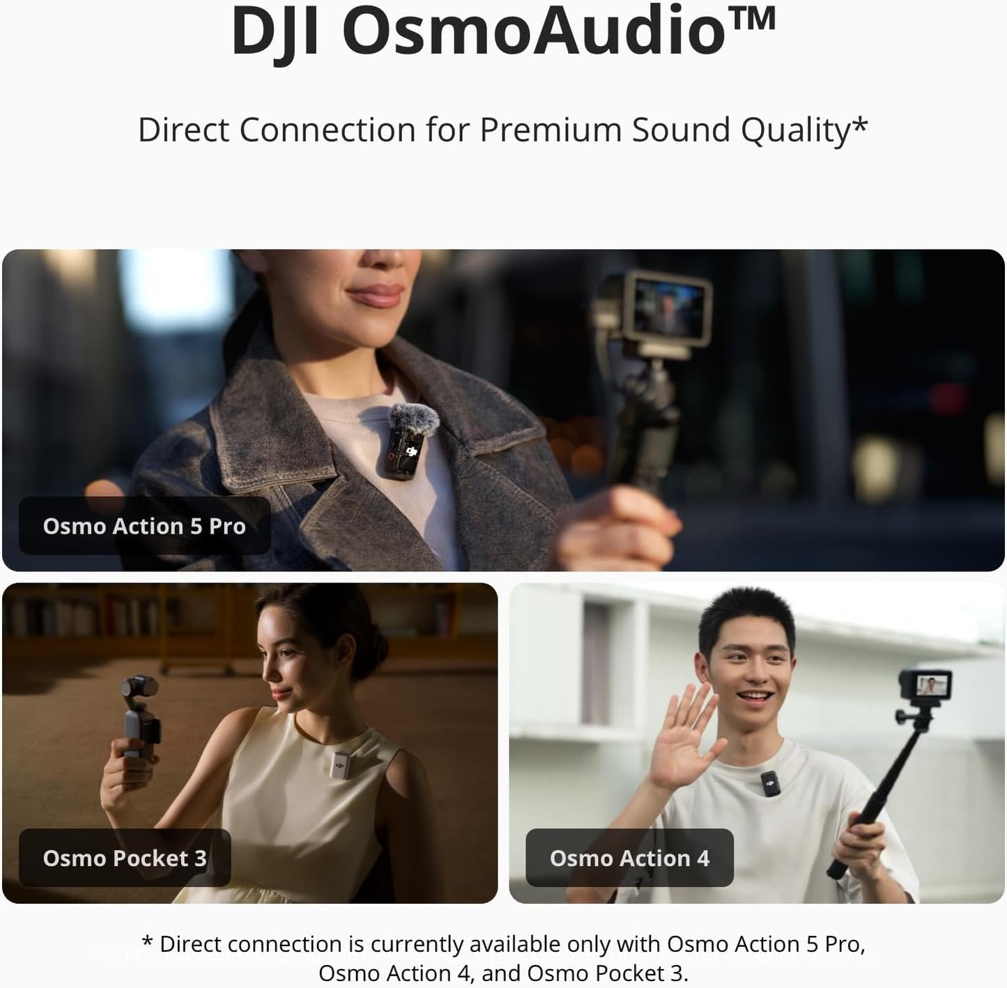 Mic 2 Transmitter (Pearl White), Wireless Microphone with Intelligent Noise Cancelling, 14-Hour Internal Recording, 6-Hour Battery, Magnetic Attachment, Bluetooth Microphone, Youtube, Vlogs