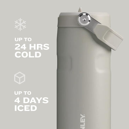 Iceflow Flip Straw 2.0 Water Bottle 36 Oz | Built-In Straw with Larger Opening | Lightweight and Leak Resistant | Insulated Stainless Steel | Bpa-Free | Rose Quartz