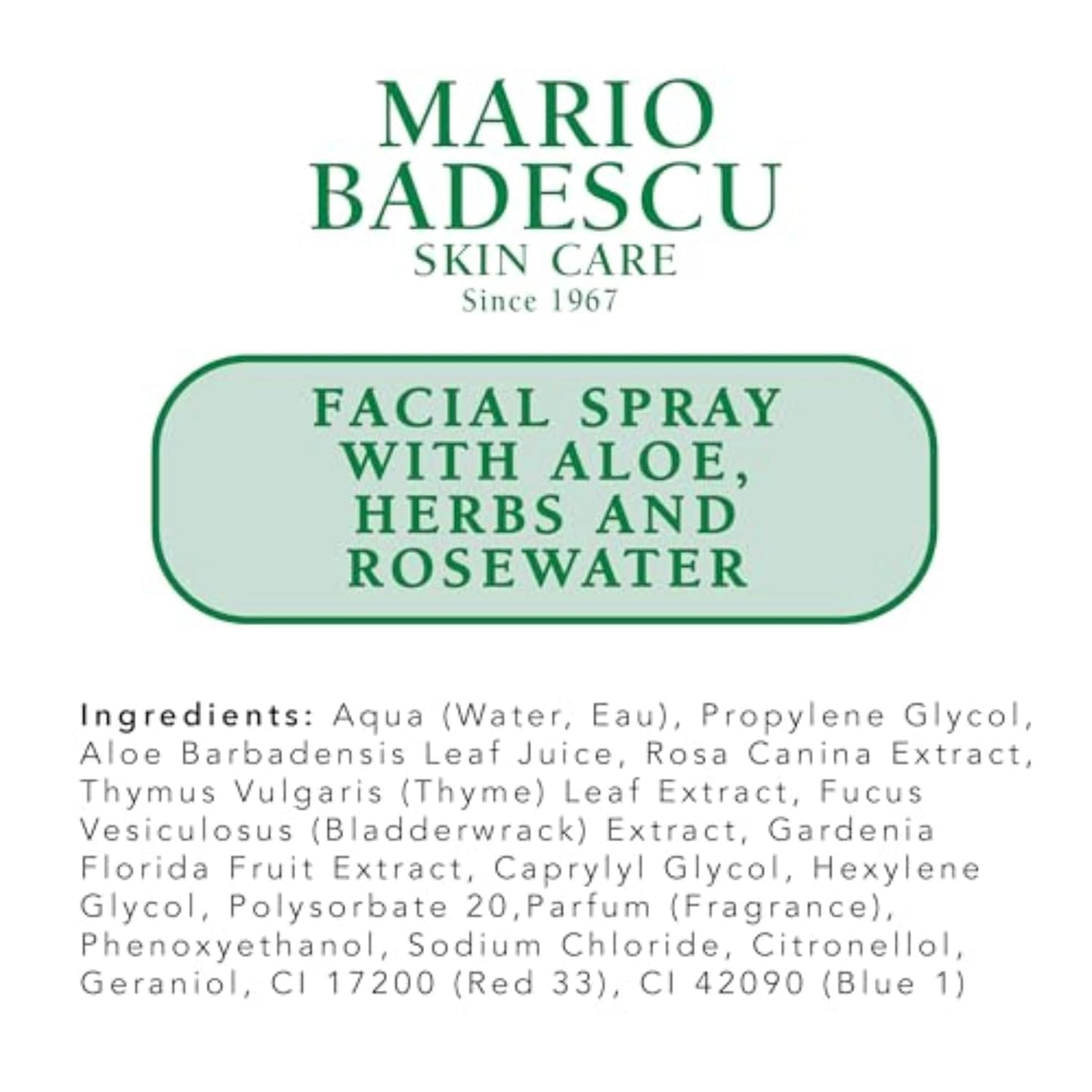 Bruma Facial con Aloe, Hierbas & Agua de Rosas | Hidrata, Reaviva el brillo y ayuda a clarificar | Acabado “dewy” | Apta para todo tipo de piel